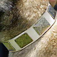 Husky Handcrafted Leather Collar with Vintage Massive Plates Husky Handcrafted Leather Collar with Vintage Massive Plates
