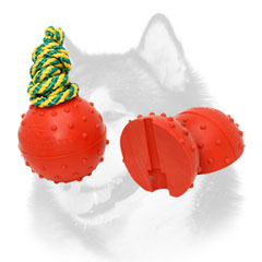 Solid rubber ball/toy for Siberian Husky